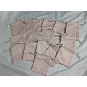 Dusty Pink Drawstring Velvet Favor Bags - Pack of 12